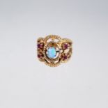 Antique 14K Gold & Opal Ring