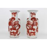 (2) Chinese Dragon Vases