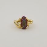 Gold Scarab Ring 10k