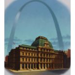 Howard Koslow (1924-2016) "St Louis Post Office"