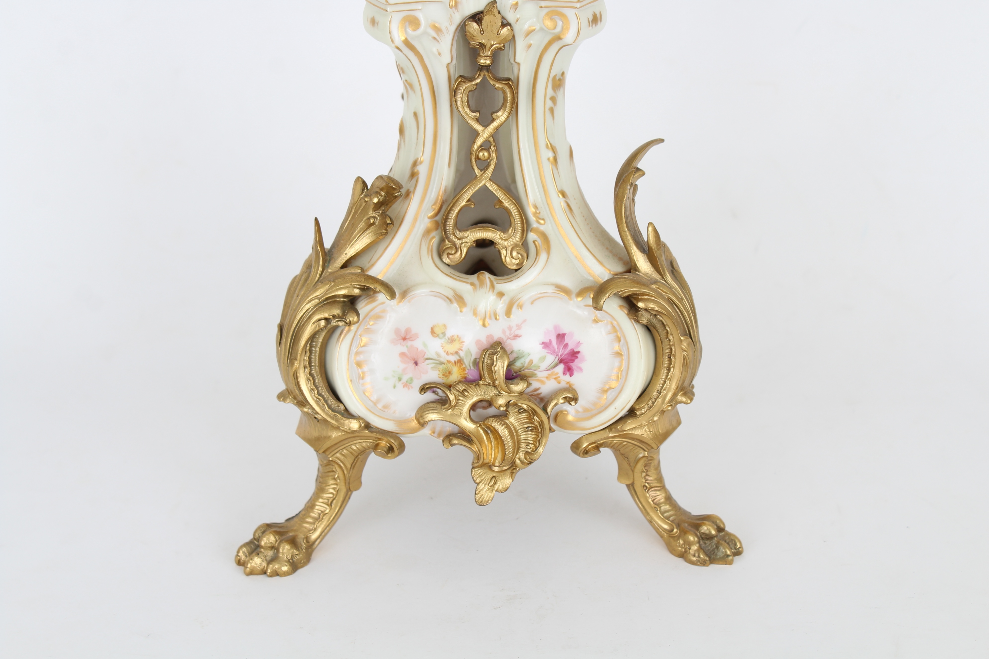 Gilt Bronze/Porcelain KPM Porcelain Clock Set - Image 8 of 12