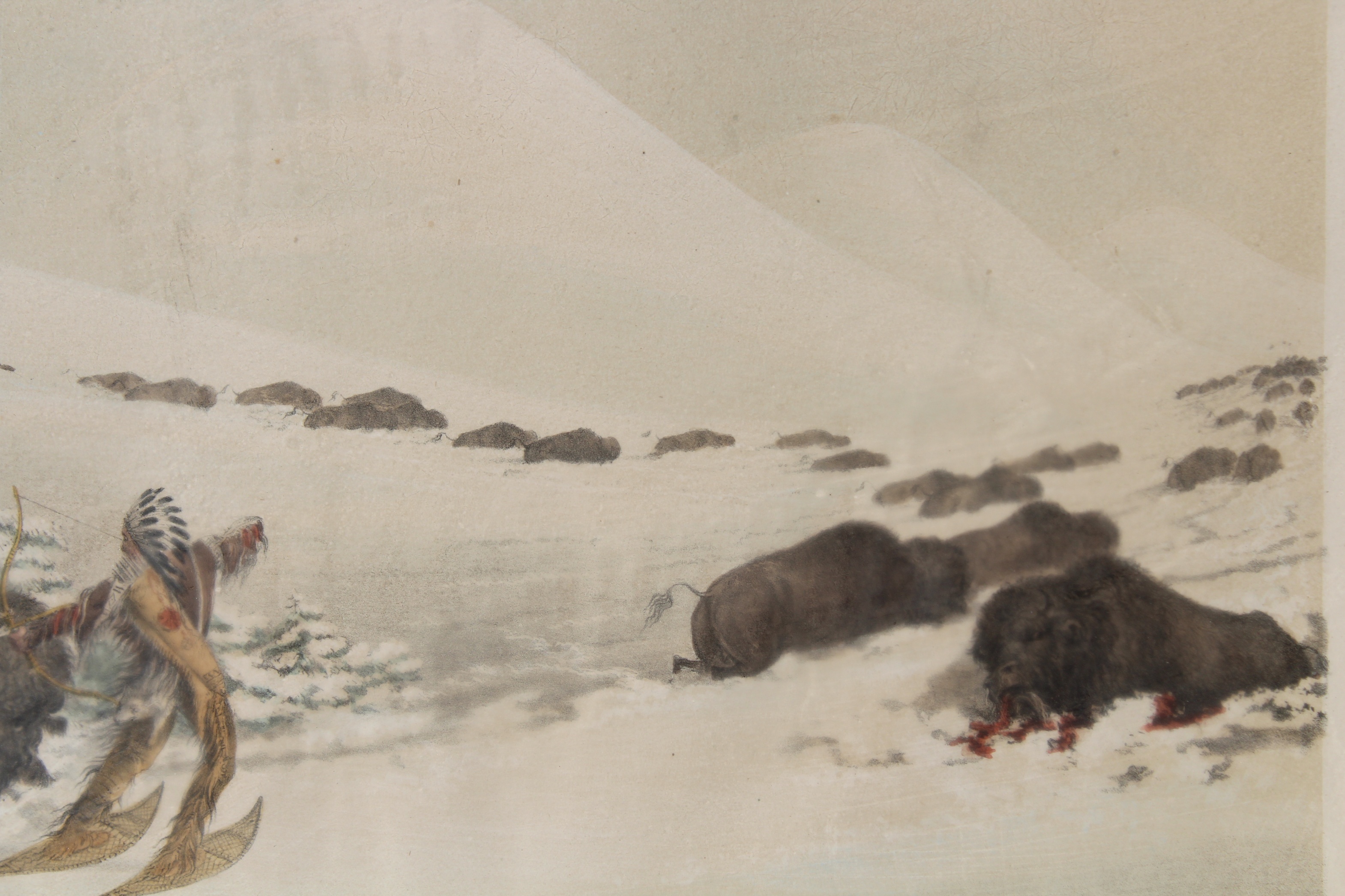 George Catlin (1796 - 1872) "Buffalo Hunt" - Image 4 of 7