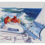 Ron Fletcher (B. 1925) "Ocean Racer/Yachting"