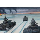 David K. Stone (1922 - 2001) "German Tanks-Moscow"