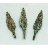 (3) Bronze Arrowheads - ca 1100-800 B.C.