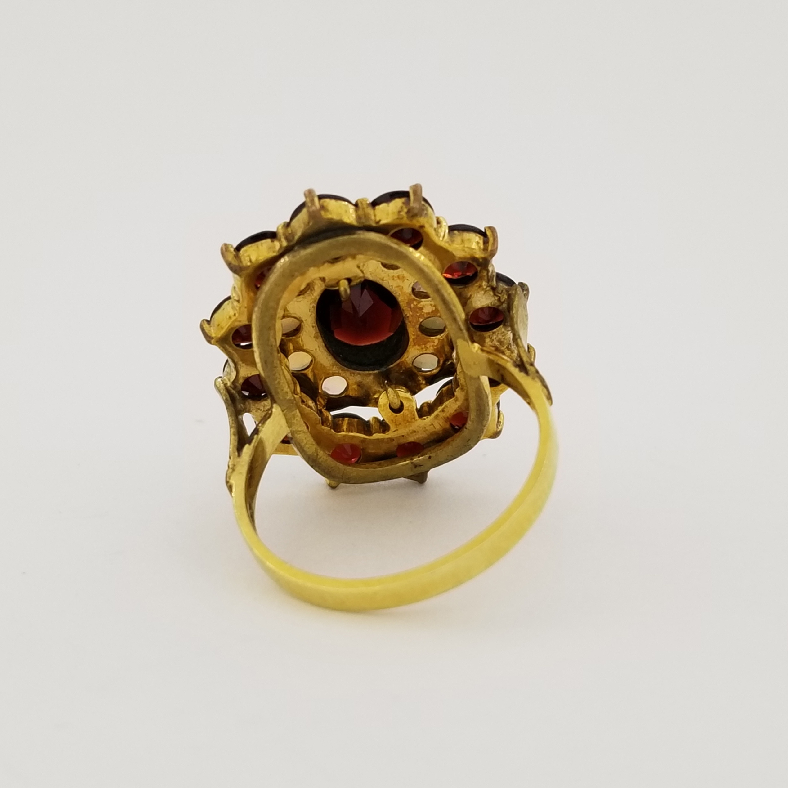 14K Gold Red Garnet & Opal Ring - Image 4 of 6