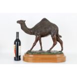 Large Bronze Camel Figure on Stand