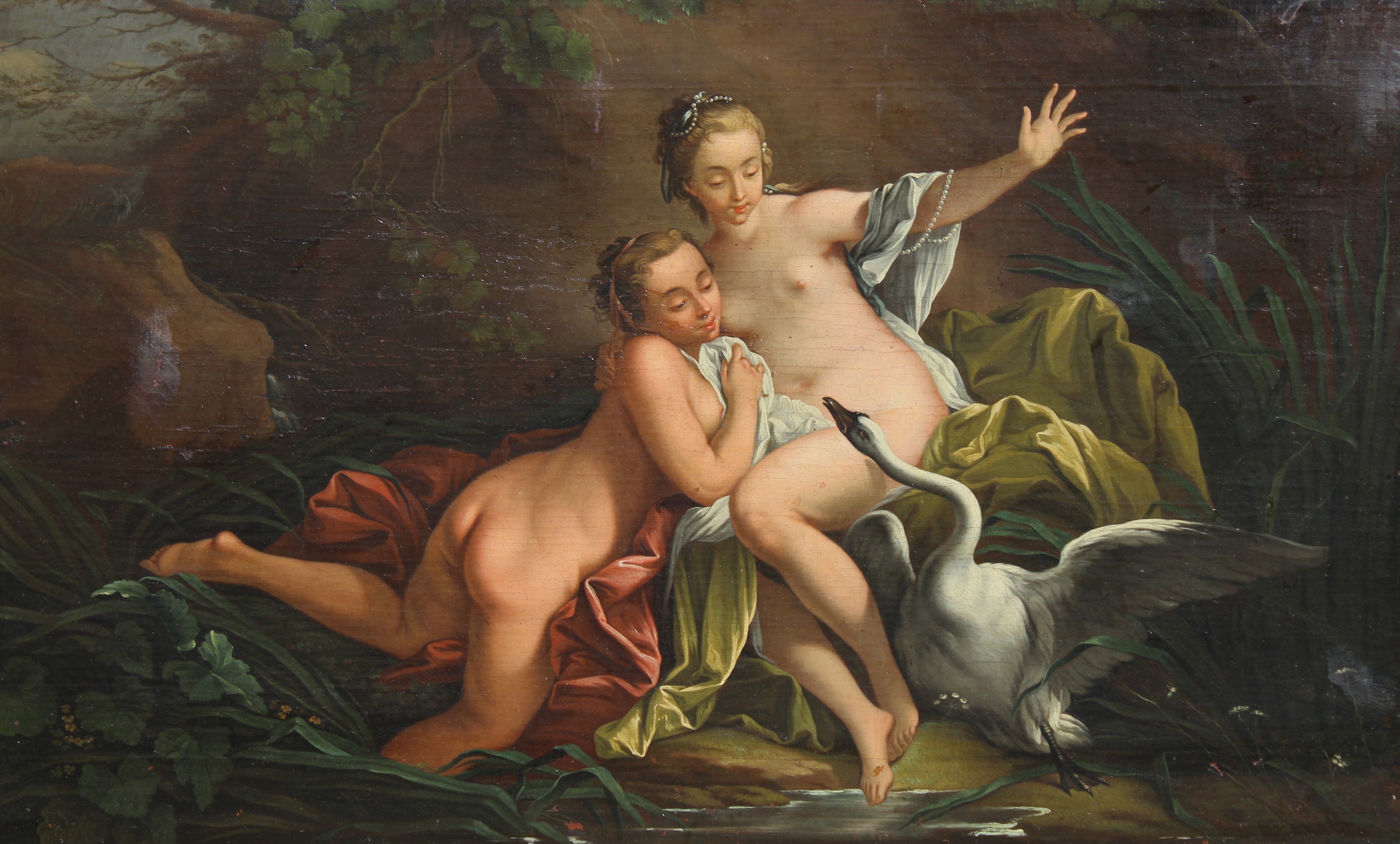 After Boucher, "Leda and the Swan" Painting - Image 2 of 4