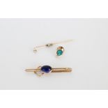 (3) Assorted Diamond Tie Pins/Clips