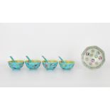 Chinese Porcelain Bowls, Spoons and One Dish