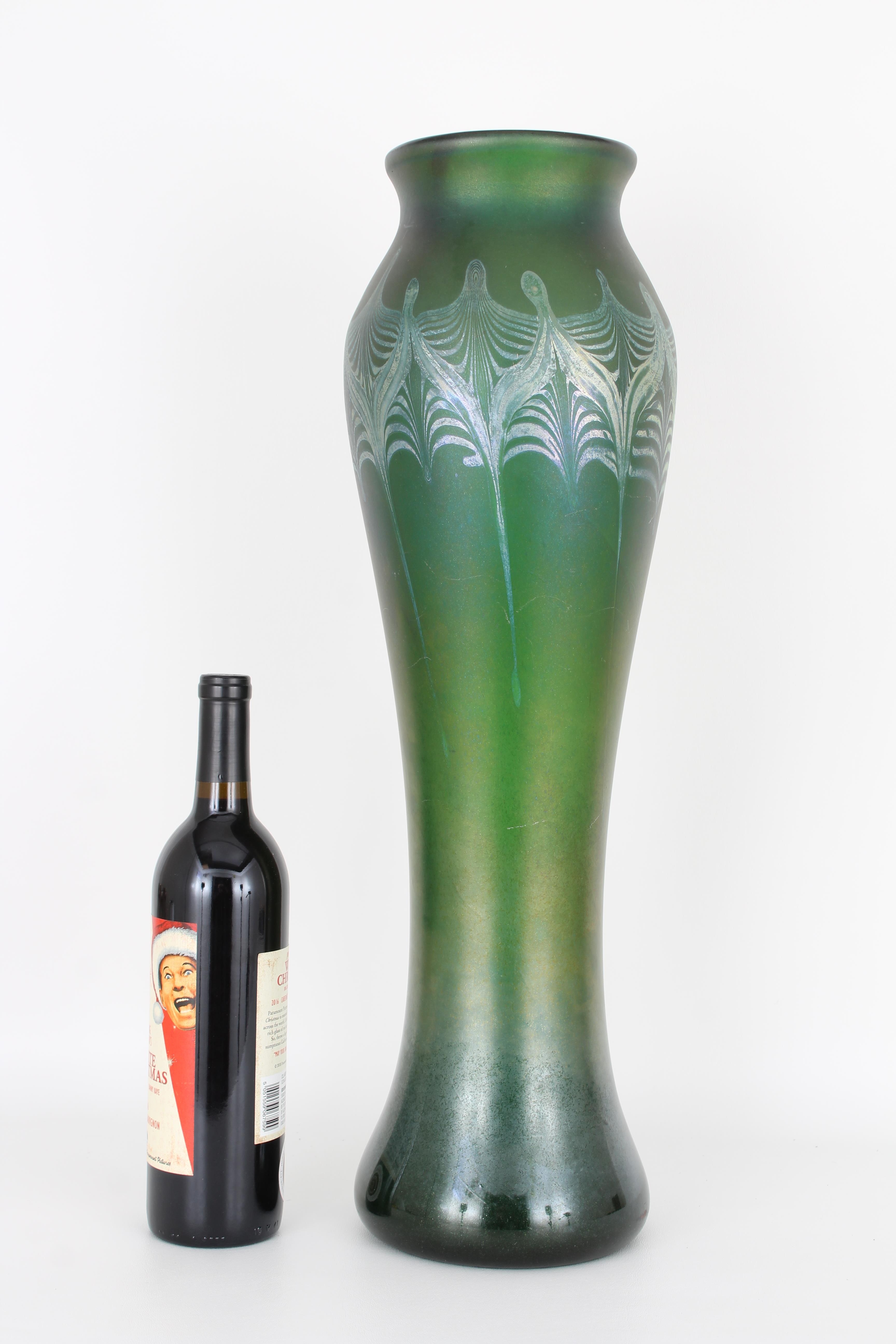 Large Tiffany Favrile Glass Vase - Image 2 of 10