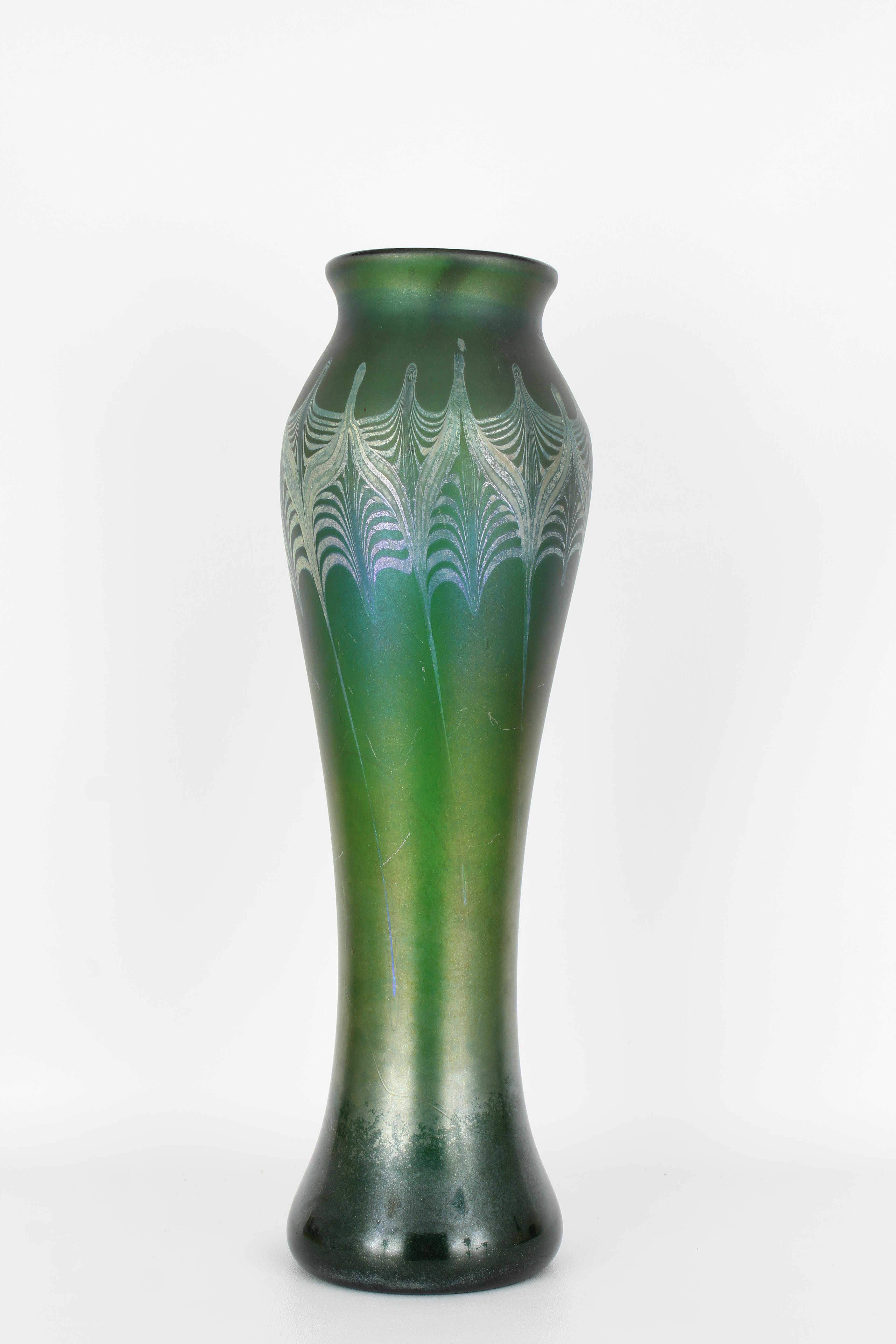 Large Tiffany Favrile Glass Vase - Image 5 of 10