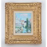 Signed 20th C. French Impressionist Canal Scene