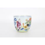 19th C. Chinese Famille Rose "Chicken" Cup