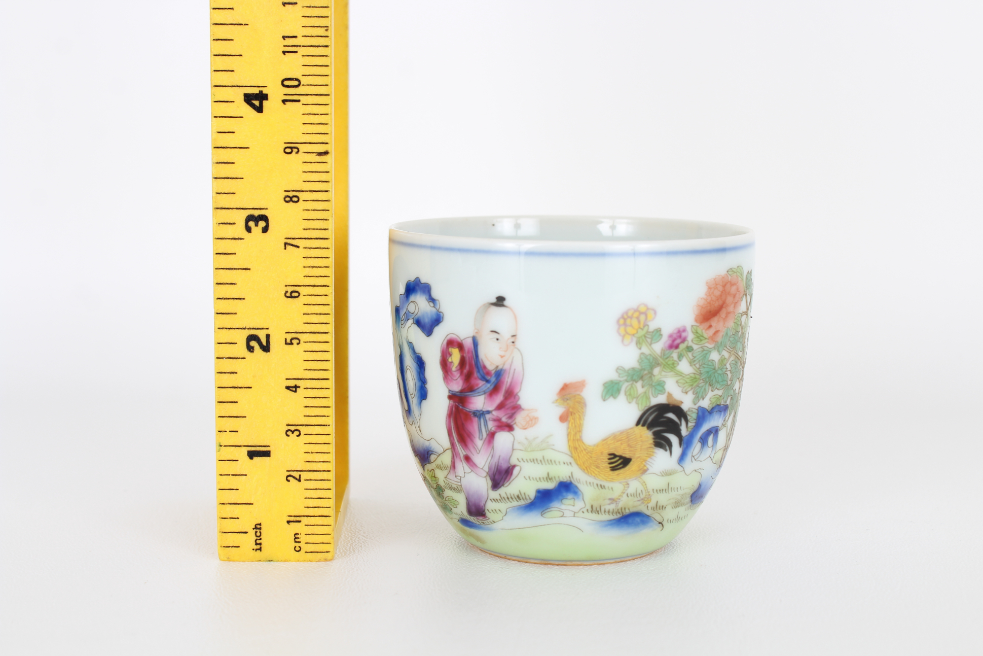 19th C. Chinese Famille Rose "Chicken" Cup - Image 6 of 7