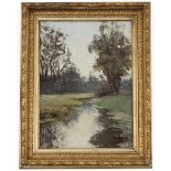 Signed, Antique Riverscape Painting