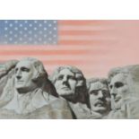 Howard Koslow (1924 - 2016) "Mt. Rushmore"