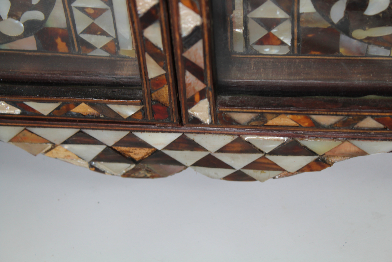 Antique Mother of Pearl Inlaid Jewelry Cabinet - Image 4 of 4