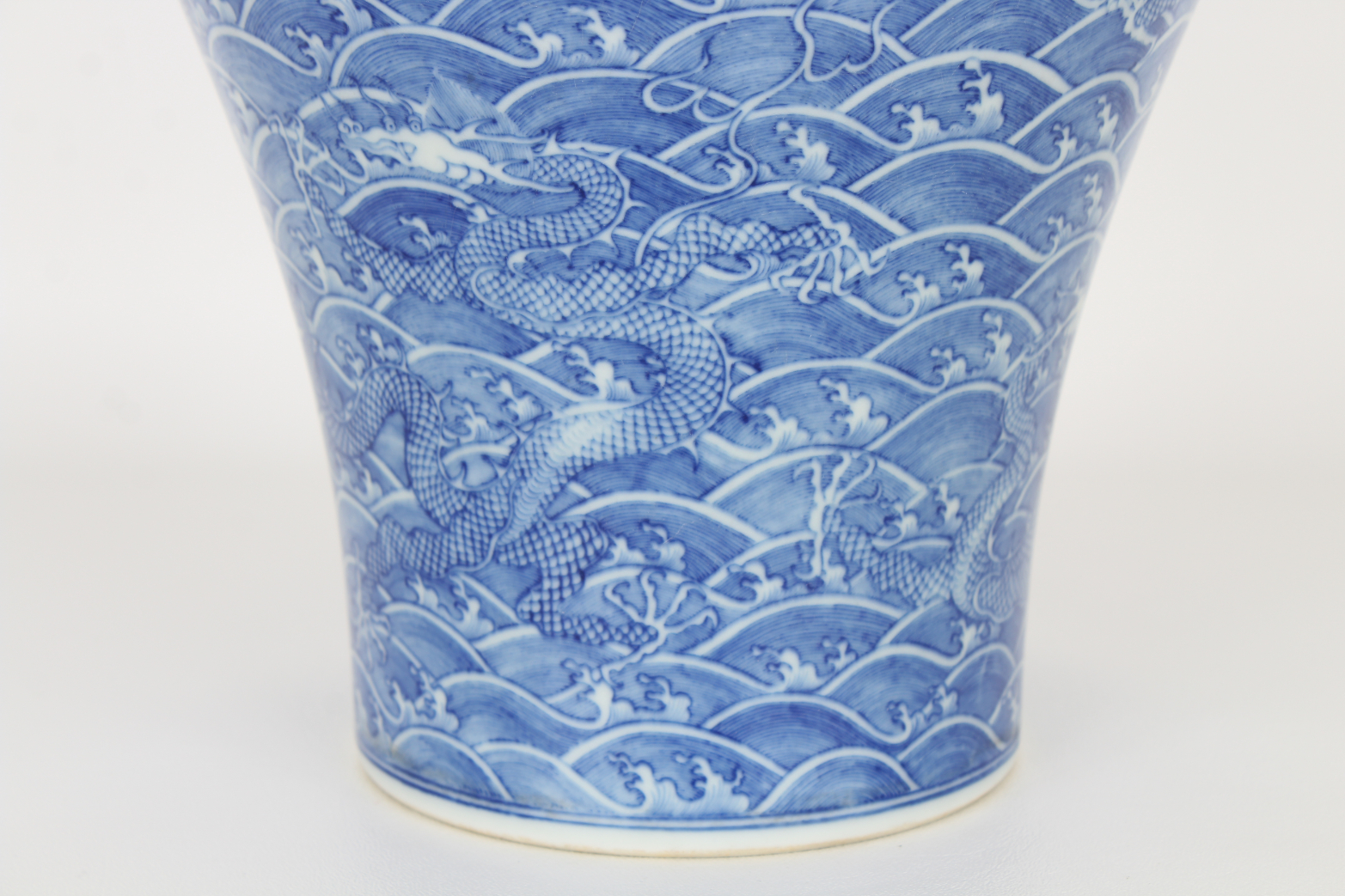 Blue/White Chinese Meiping Vase, Qianlong Mark - Image 4 of 8