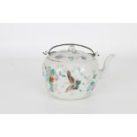 Qing, Chinese Famille Rose Butterfly Teapot