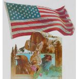 Mark Schuler (B. 1951) "Flag over Yosemite"