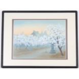 Signed, Japanese School Painting of Cherry Blossom