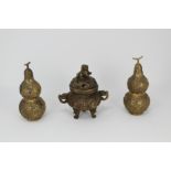 (3) Signed Chinese Bronze Vessels