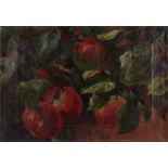 American School, 19th C. Painting of Apples