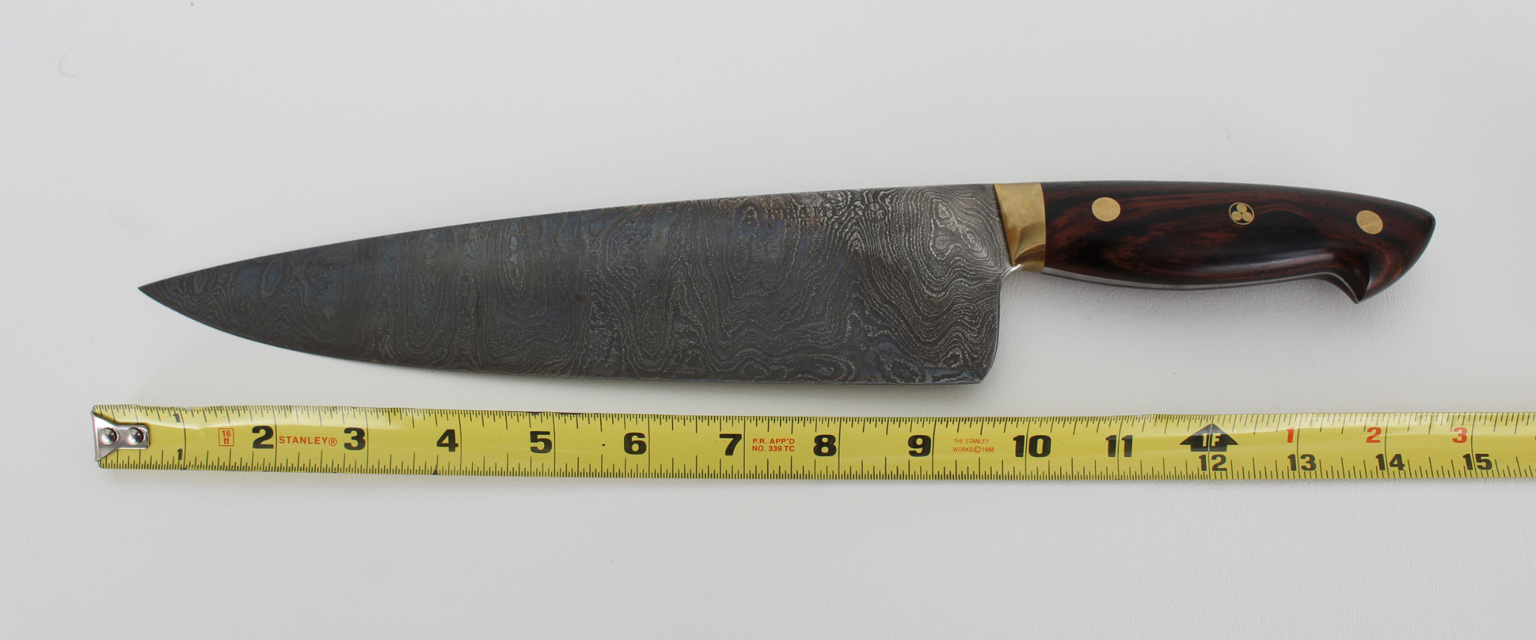 Custom Kramer 15-Inch Damascus Kitchen Knife - Image 9 of 10