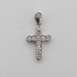 1.25 CTW Diamond & Gold Cross Pendant