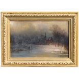 Signed, 19th C. European School Winter Scene