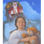 Michael Garland (B. 1952) "Dreaming of Santa"