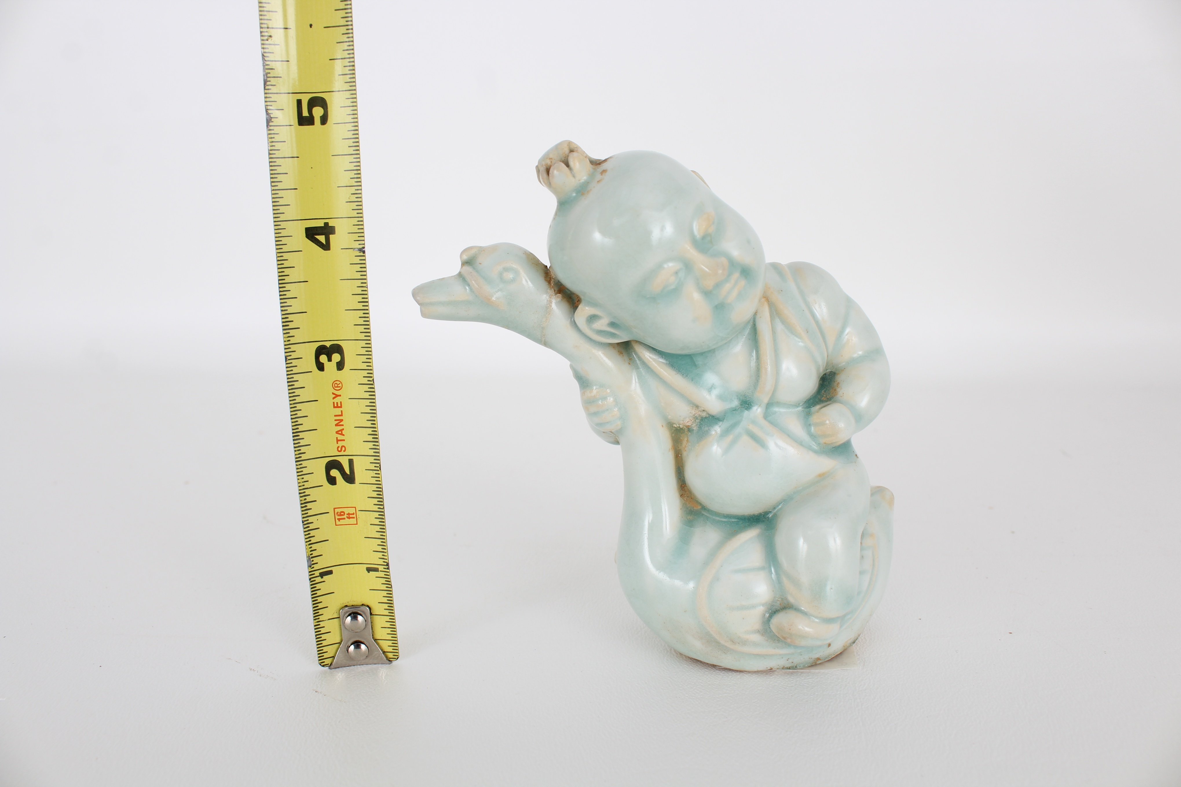 17th C. Chinese Qingbai Figure of Boy & Goose - Image 4 of 5