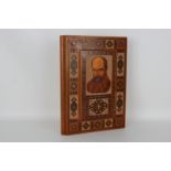 Vintage Russian Figural Inlaid Wooden Box