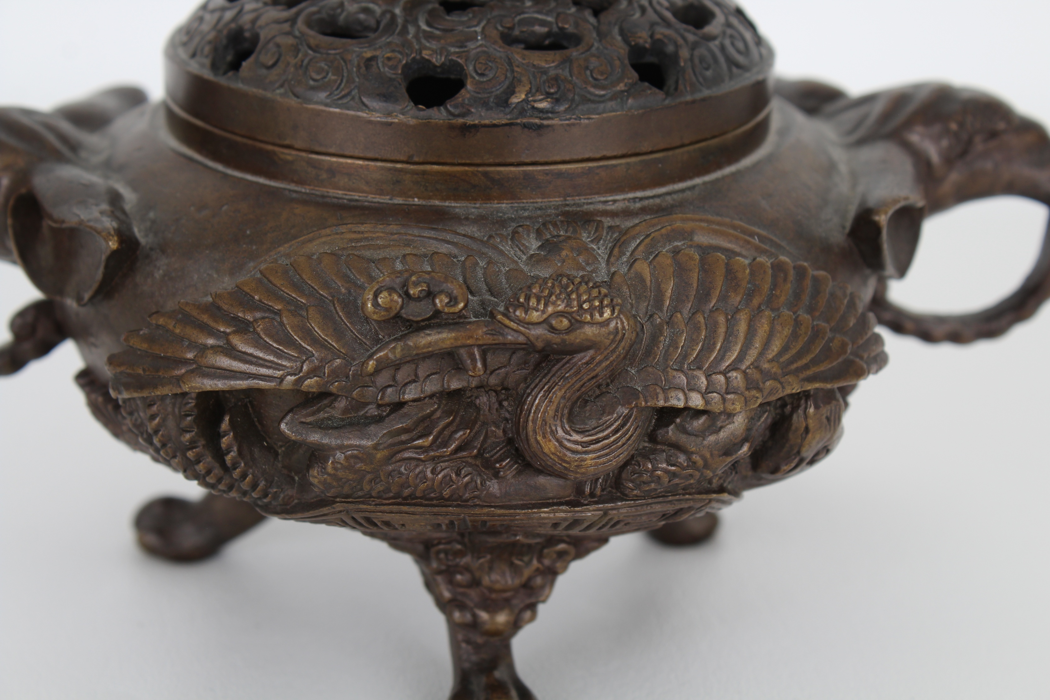 Chinese Archaic Style Bronze Censor - Image 5 of 6