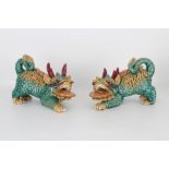 (2) Chinese Multi-Colored Chi-Long Dragon Figures