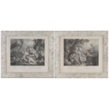 (2) Claude Augustin Duflos (1700 - 1786) Etchings