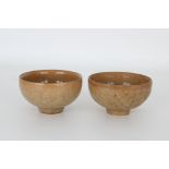 Pair, Chinese Song Yellow Glazed Bubble Cups