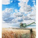 Jim Butcher (B. 1944) "Saskatchewan Harvest" W/C