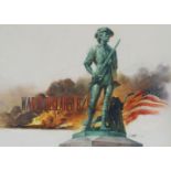 Dennis Lyall (B. 1946) Statue of American Patriot