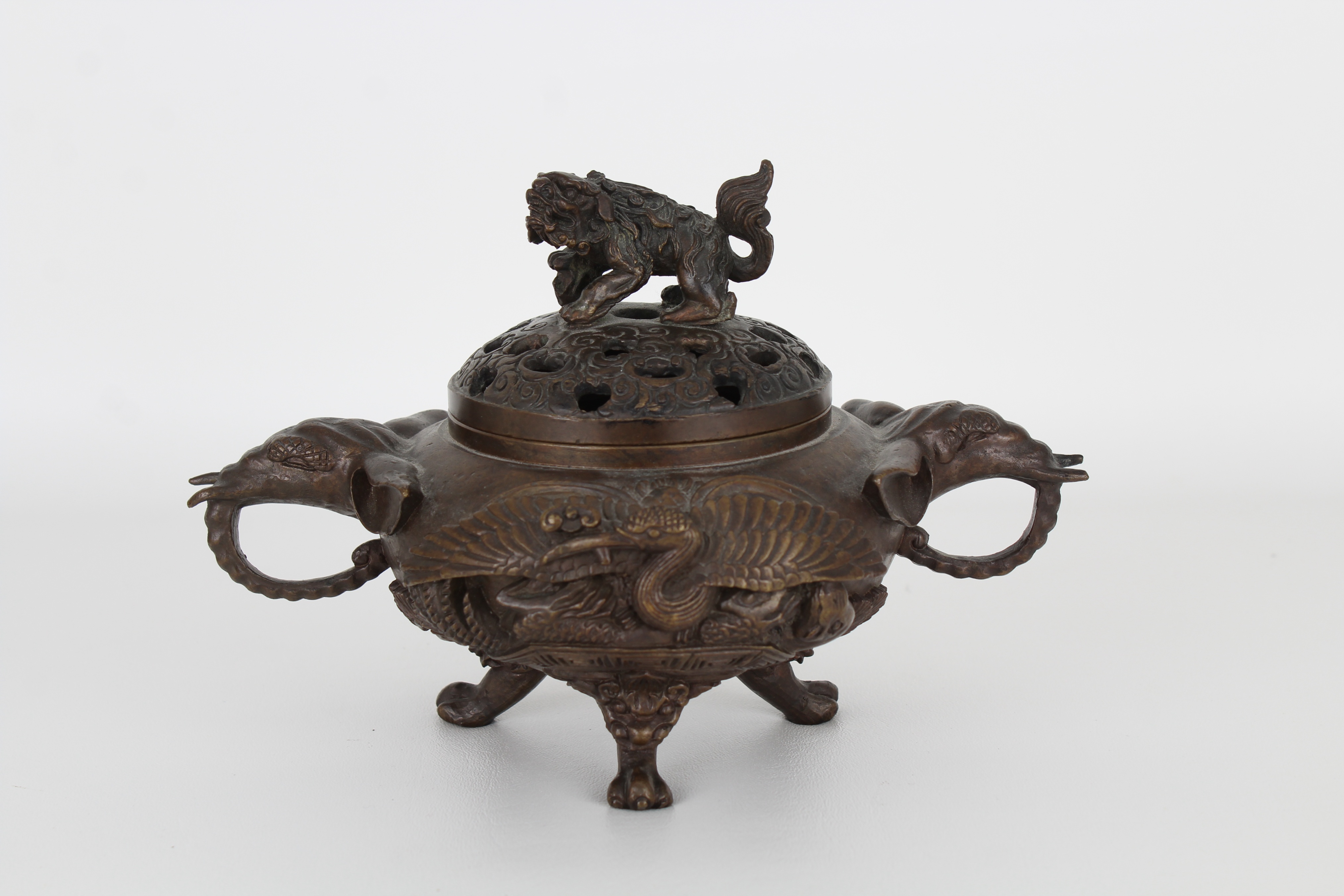 Chinese Archaic Style Bronze Censor - Image 2 of 6