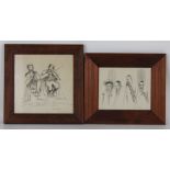 (2) Signed Judaica Drawings