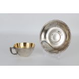 Marked, Russian .875 Silver Cup & Saucer