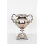 Antique Silverplate Twin-Handled Urn
