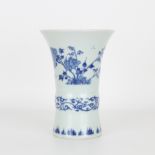 Blue/White Gu Form Chinese Vase, Ming