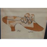 After Andy Warhol, Marker Drawing of Shoe