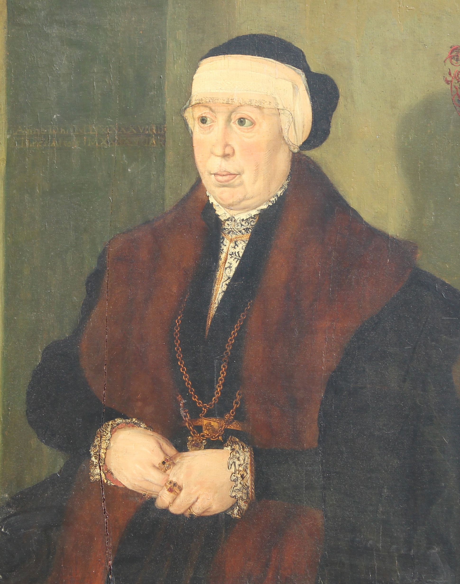 15th C. Old Master Portrait of a Woman - Image 2 of 7