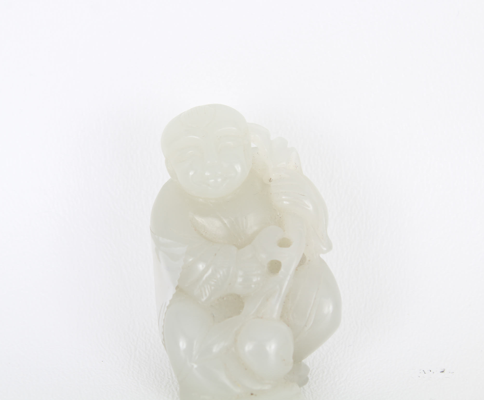 Chinese White Jade Figure of Boy - Image 2 of 4