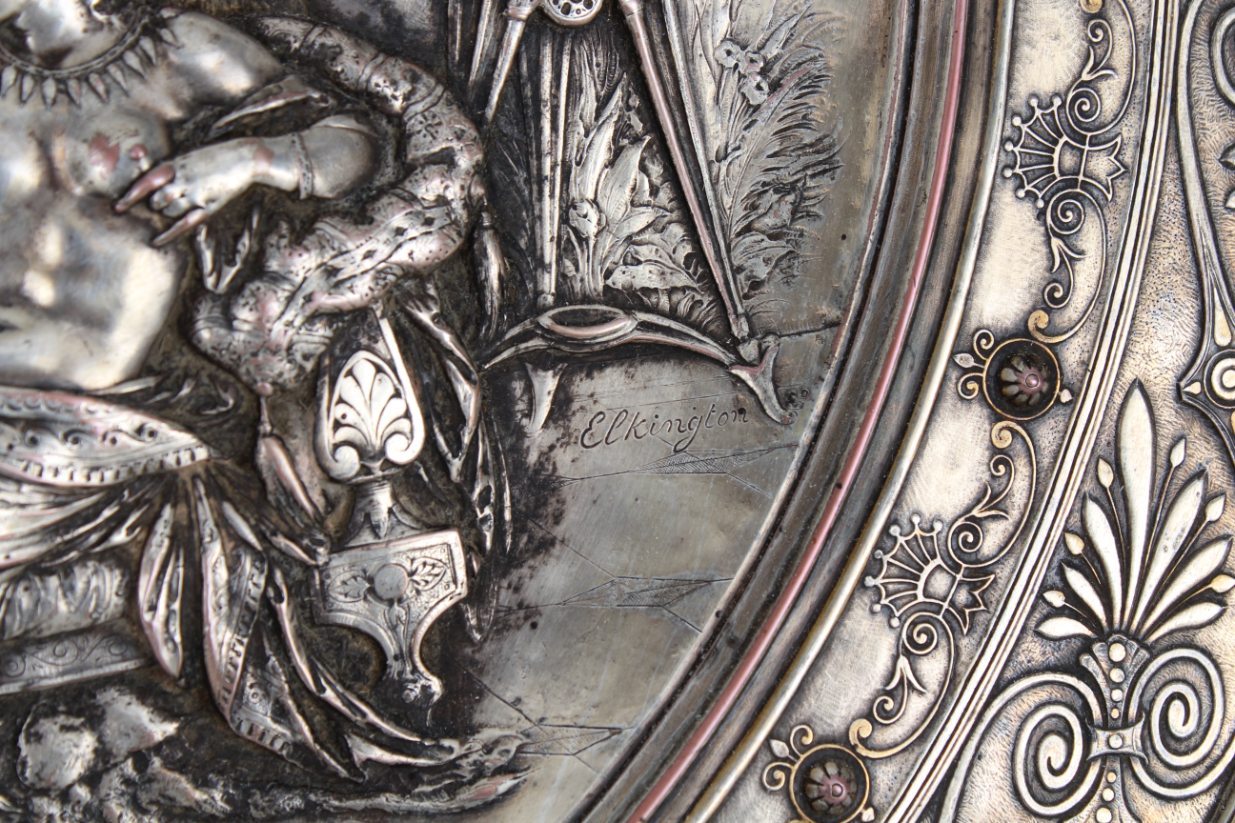 1876 Elkington Silver-Plated Charger - Image 3 of 5