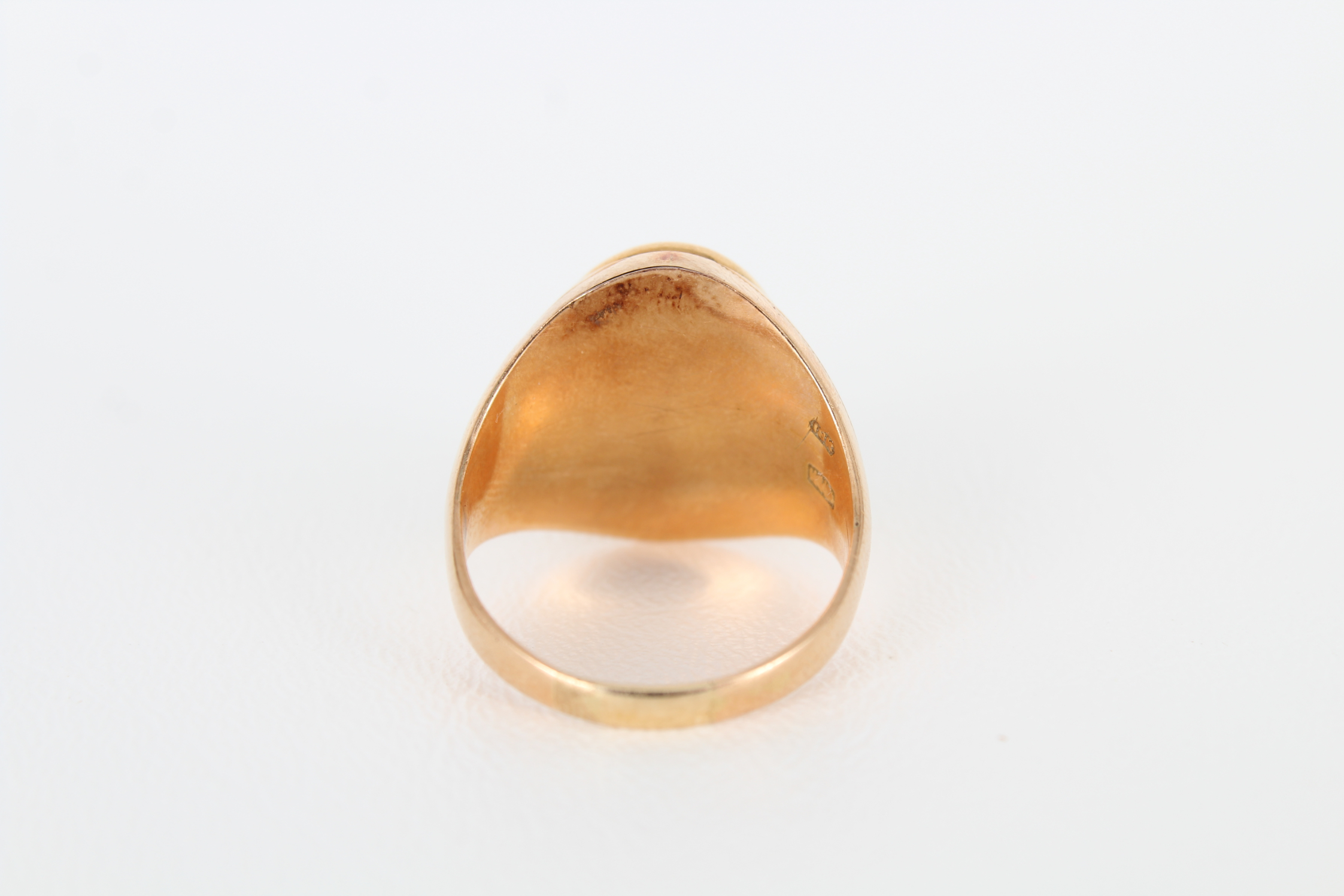 18K Gold & Jade Mens Ring - Image 3 of 6